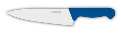 Giesser Kochmesser mit 23 cm Klingenlänge, breite Form, roter Griff, Klinge aus hochwertigem Chrom-Molybdän-Stahl