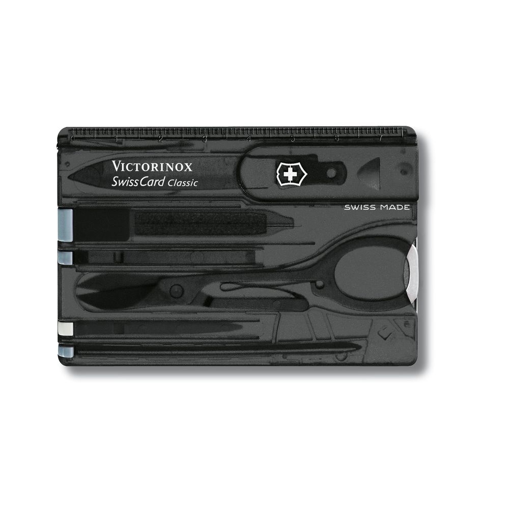 Victorinox SwissCard Classic Taschenmesser, schwarz transparent