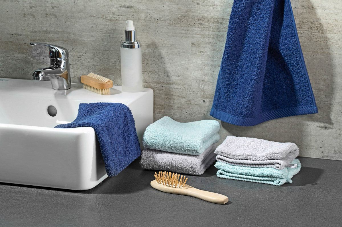 KELA Handtuch Ladessa 100%Baumwolle malvenblau 50 x 100cm