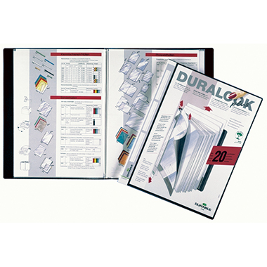DURABLE Sichtbuch DURALOOK® PLUS DIN A4 Polypropylen schwarz 20 Hüllen