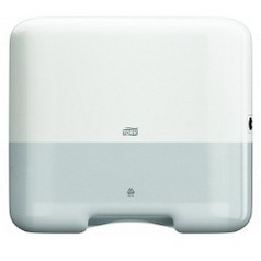 Tork Handtuchspender ELEVATION MINI H3, Material: Kunststoff, Farbe: weiss, für ZZ-Lagenfalz.