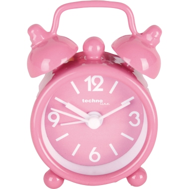 technoline® Wecker DGW mini 42 x 62 x 18 mm (B x H x T) 1 Weckzeit ohne integriertem DCF77 Empfänger 1 Batterie Metall