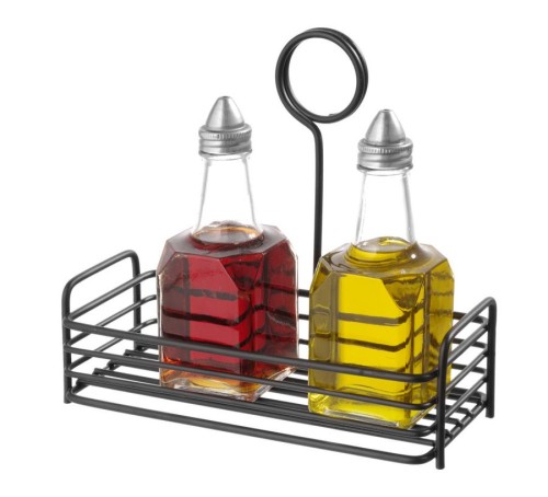 Gewürzregal, rechteckig, schwarz, 205x90x180 mm