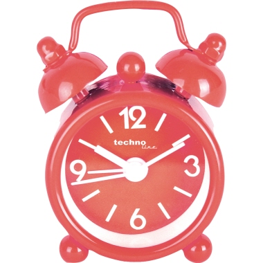 technoline® Wecker DGW mini 42 x 62 x 18 mm (B x H x T) 1 Weckzeit ohne integriertem DCF77 Empfänger 1 Batterie Metall