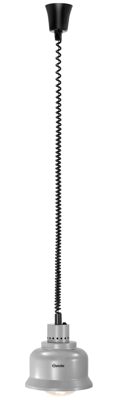 Bartscher Wärmelampe IWL250D SI | Art derWärmequelle: Infrarotlampe(n) | Maße: 23 x 23 x25,0 cm. Gewicht: 1 kg