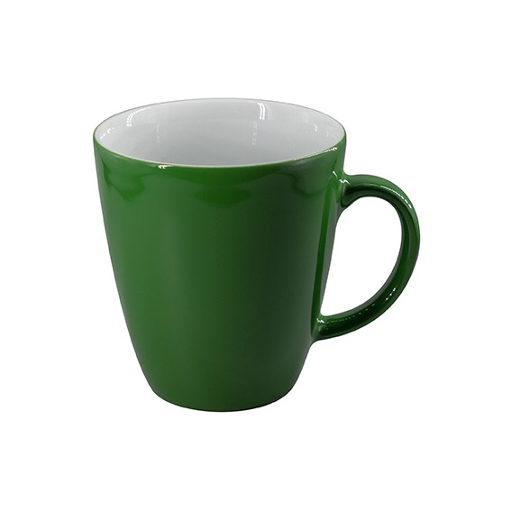 Becher mit Henkel 0,35 l - Form: Table Selection - Dekor 79174 dunkelgrün - aus Porzellan.