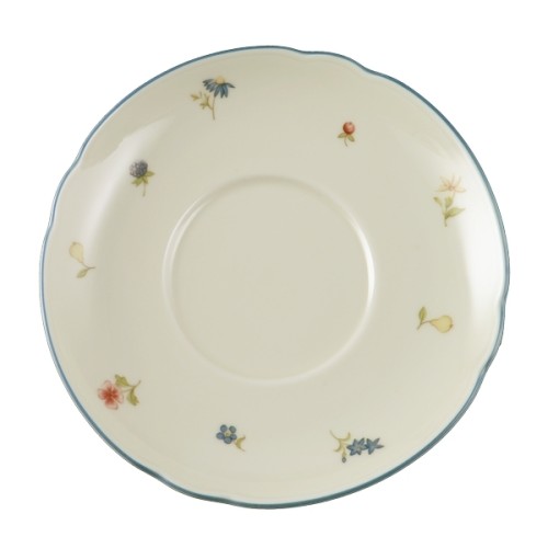 Seltmann Untere zur Frühstückstasse 16 cm, Form: Marieluise, Glasur: elfenbein, Dekor: 30308 Streublume