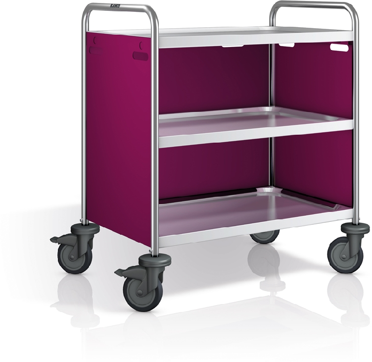 Blanco Verkleidung 3-seitig für Servierwagen mit frontseitigen Flügeltüren, brombeere Pantone 228C