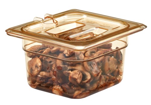 H-PAN™ Hitzebeständige GN-Behälter Deckel mit Kerbe und Griff GN 1/6 von Cambro