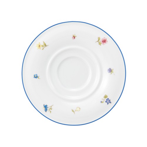 Seltmann Kombi-Untere 1 15,5 cm, rund, Form: Community, Dekor: 57390 Streublume blaue Linie, hohe Kantenschlagfestigkeit, Made in Germany