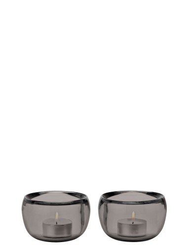 Ora Teelighthalter smoke, Maße: 90 x 90 x 60 mm