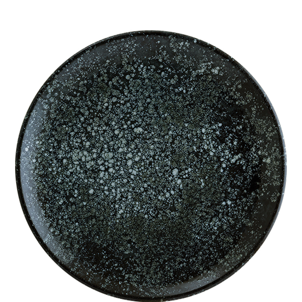 Bonna Cosmos Black Gourmet Teller flach 27cm, Envisio Digitaldruck, schwarz, Porzellan