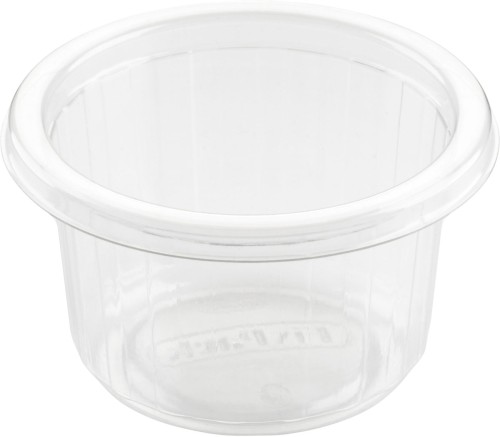 Duni Dressingbecher 110 ml Transparent ungeteilt, 1000 Stk/Krt (20 x 50 Stk)