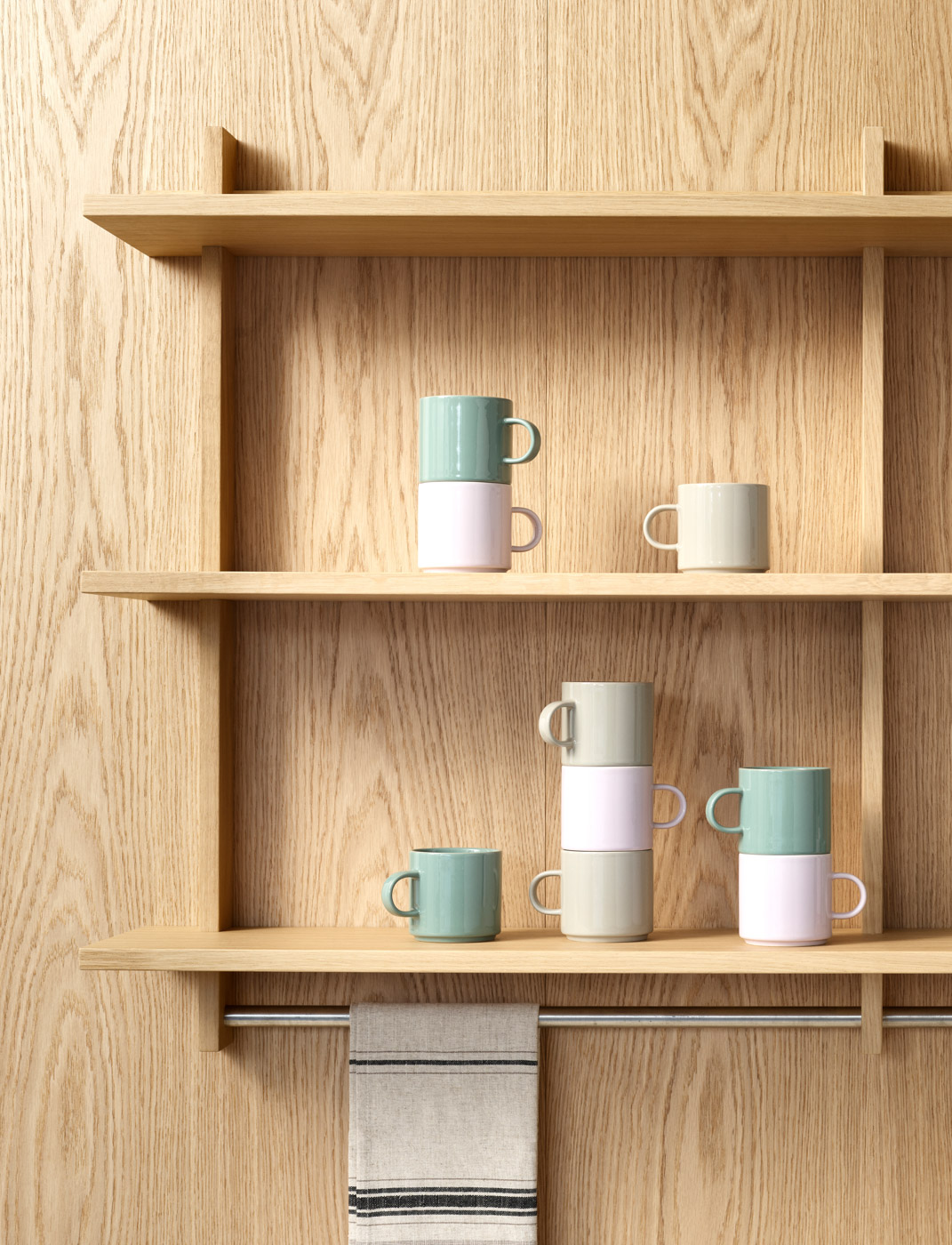 Stelton Becher 2 St light grey - Maße: 8,2 x 11 x 8 cm