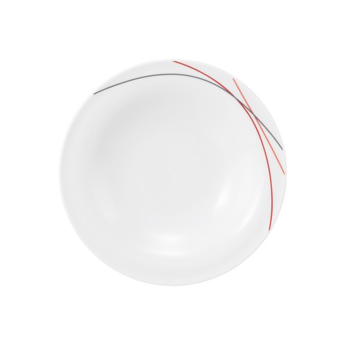 Seltmann Salatteller 19 cm, rund, Form: Community, Dekor: 57402 Red Line, hohe Kantenschlagfestigkeit, Made in Germany