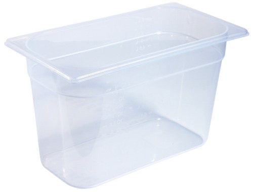 GN-Behälter 1/3 aus Polypropylen, milchig-transparent, tiefkühl- und spülmaschinengeeignet, geschmacksneutral, für