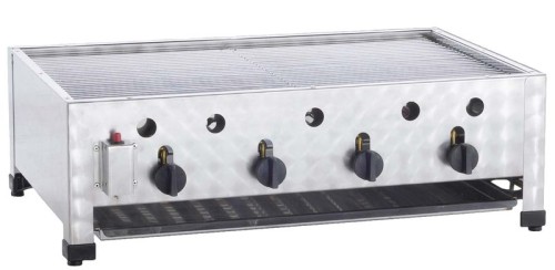 NEUMÄRKER Gas-Kombi-Tischbräter - 4 Brenner nur für Propan-/Butangas 815x530x280 mm