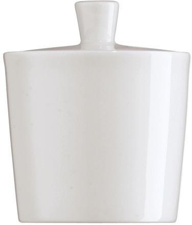 Zuckertopf TRIC, Inhalt: 0,23 ltr., mit Deckel, uni weiss, Arzberg Porzellan.
