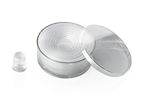 Kreis AUSSTECHFORMEN SET. glatt. Polycarbonat, › temperaturbeständig von -40 °C bis 120