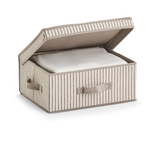Aufbewahrungsbox, 100% Polypropylen (Vlies), 38x29x16,5 cm. Farbe: beige. Schnell verstaut und einfach aufgebaut. Unsere praktische