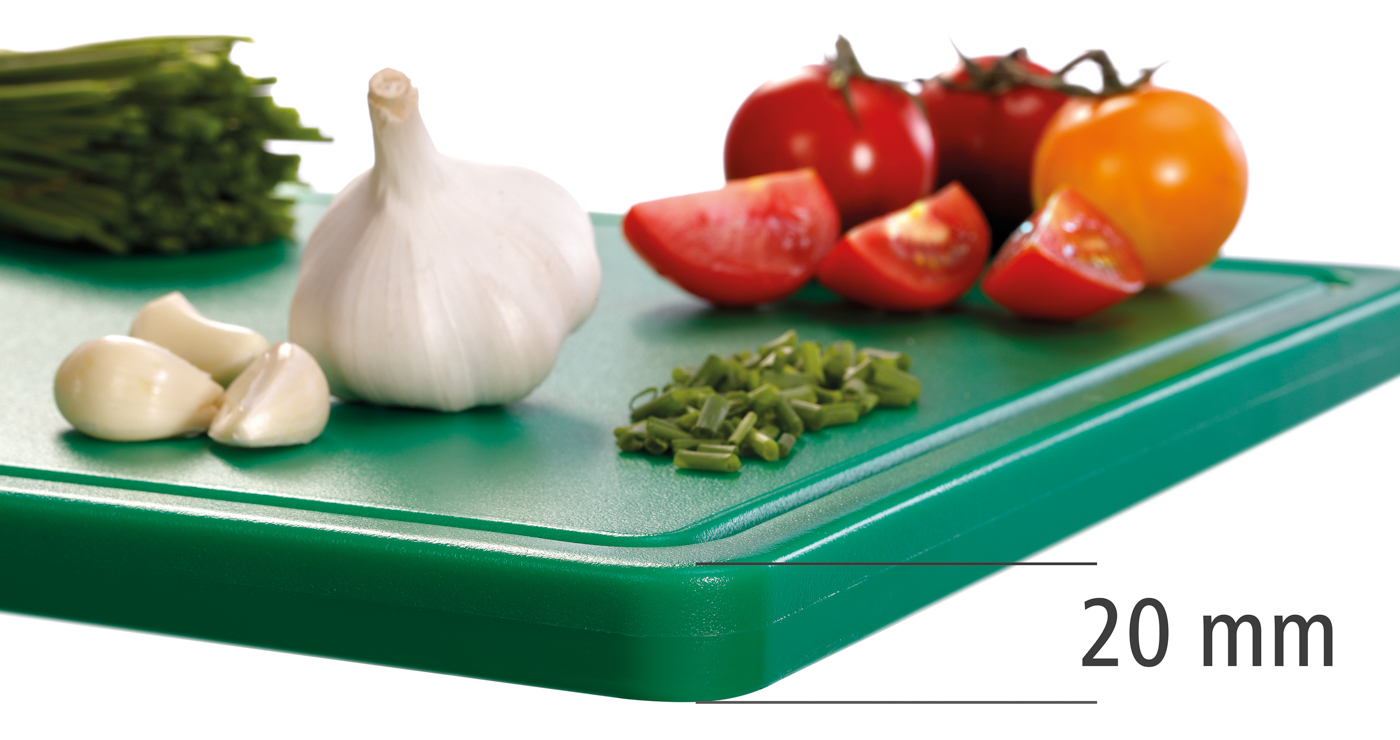 Bartscher Schneidbrett PRO 53x32 GR-R |Plattenstärke: 20 mm | Maße: 53 x 32,5 x 2,4 cm.Gewicht: 3,2 kg