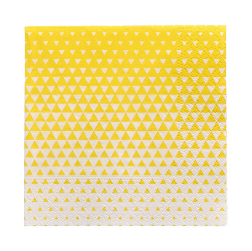 PAPSTAR 20 Servietten, 3-lagig 1/4-Falz 25 cm x 25 cm gelb "Optik"