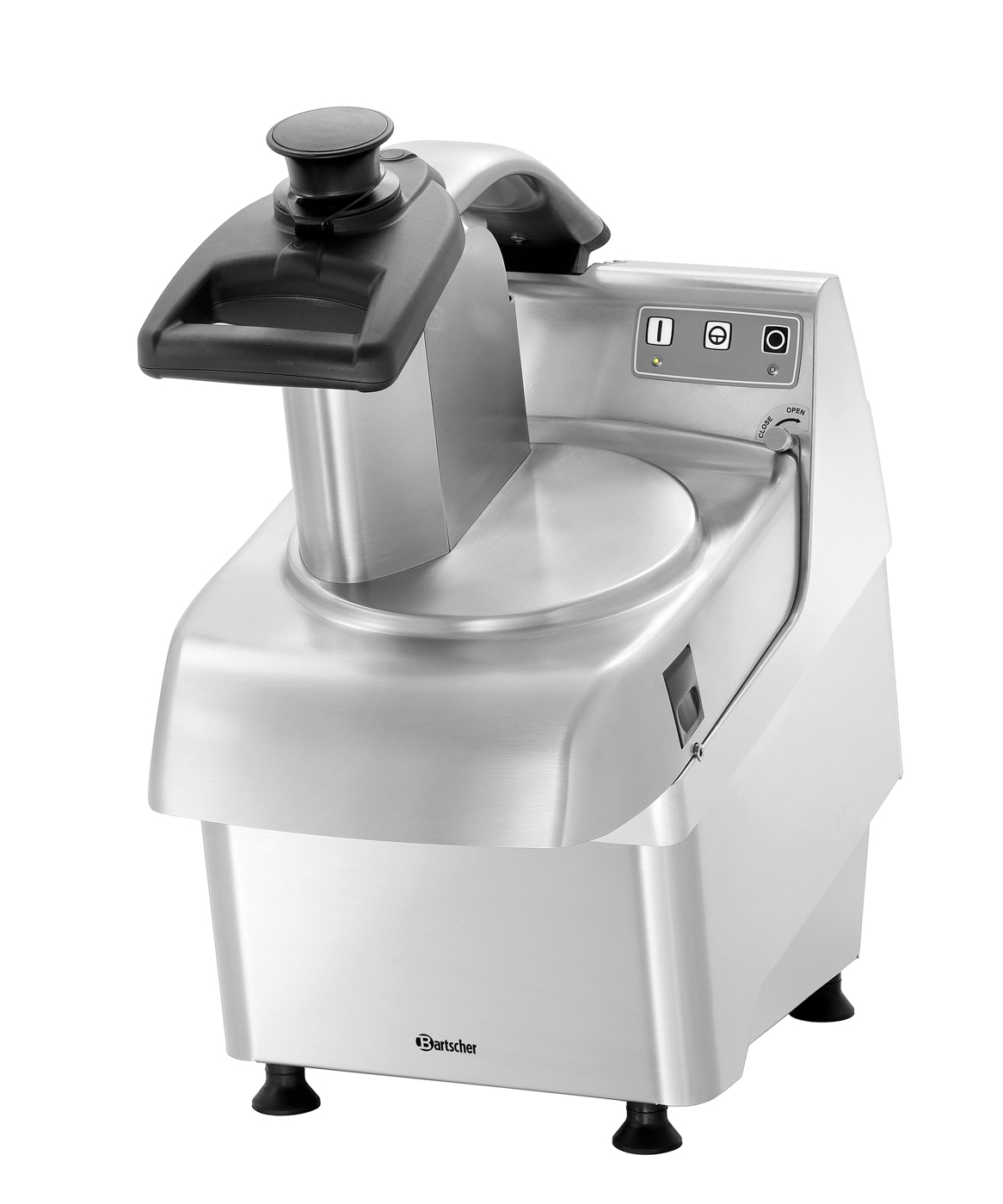 Bartscher Gemüseschneider GMS580 | Inklusive: 1Auswurfscheibe ,1 Schneidscheibe E2-580 | Maße:28 x 49 x 53,0 cm. Gewicht: 18,3 kg