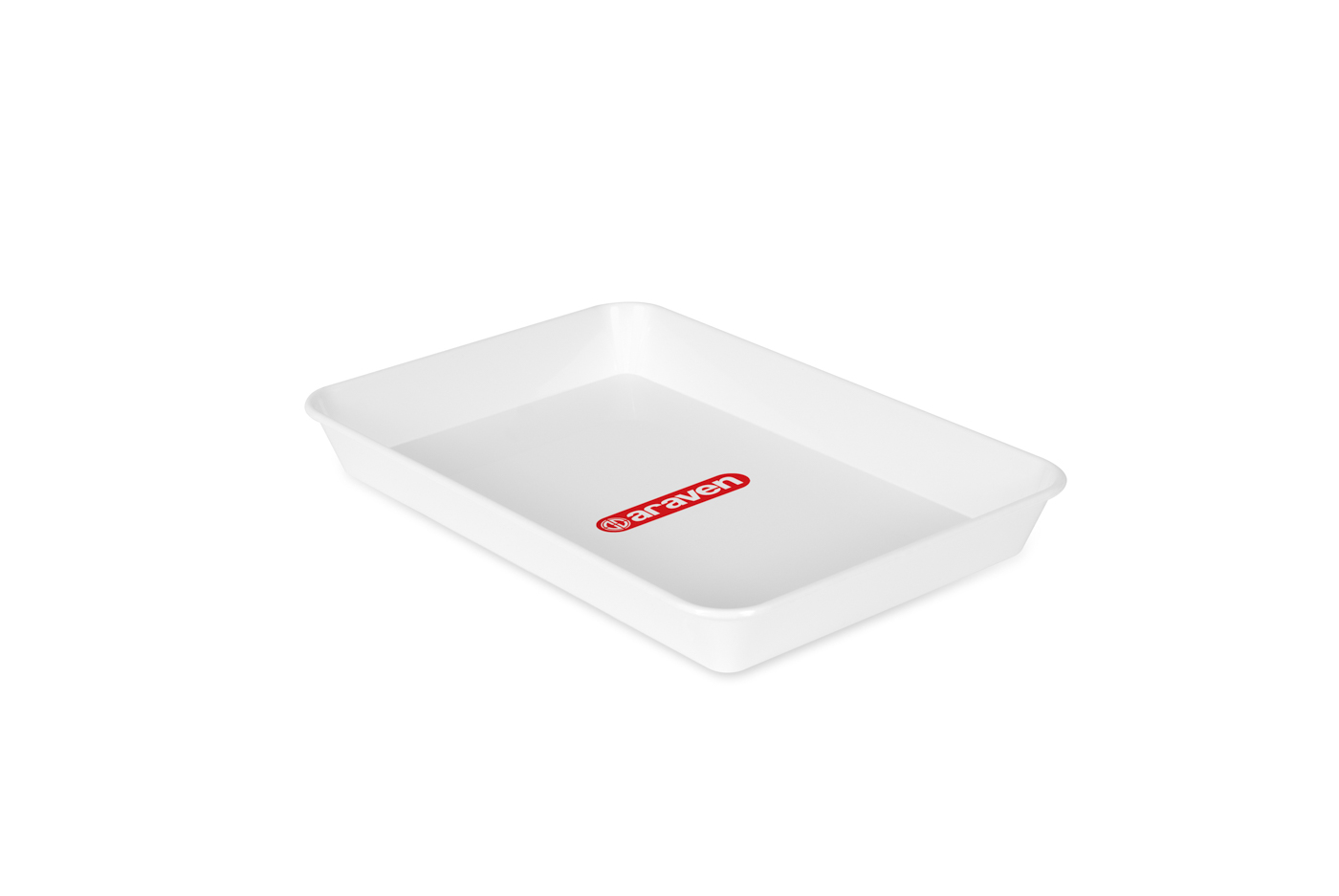 Serviertablett BASIC, Farbe: weiß, mit hohem Rand, Maße: 200 x 150 x 40 mm