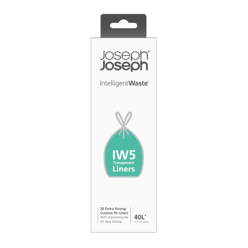 Joseph Joseph IW5 40-Liter-Müllbeutel (20er-Packung) - Transparent