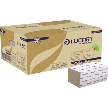 Eco Natural Papierhandtuch 25,3 x 21 cm (B x L) Zellstoff havanna 20 x 190 Bl./Pack.