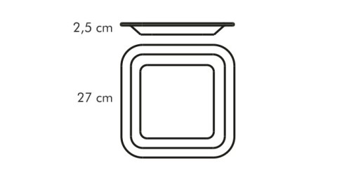 Speiseteller GUSTITO, 27 x 27 cm
