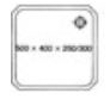 BLANCO Einschweißbecken, Auslauf rechts, Beckenmaße 500 x 400 x 300 mm