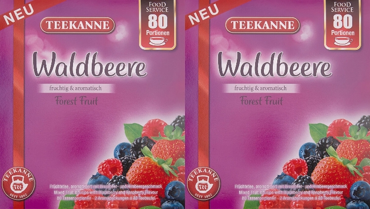 Teekanne Waldbeere - fruchtig und aromatisch Pemium Gastro - Glasportionen ohne Einzelumhüllung Inhalt: 100 Beutel
