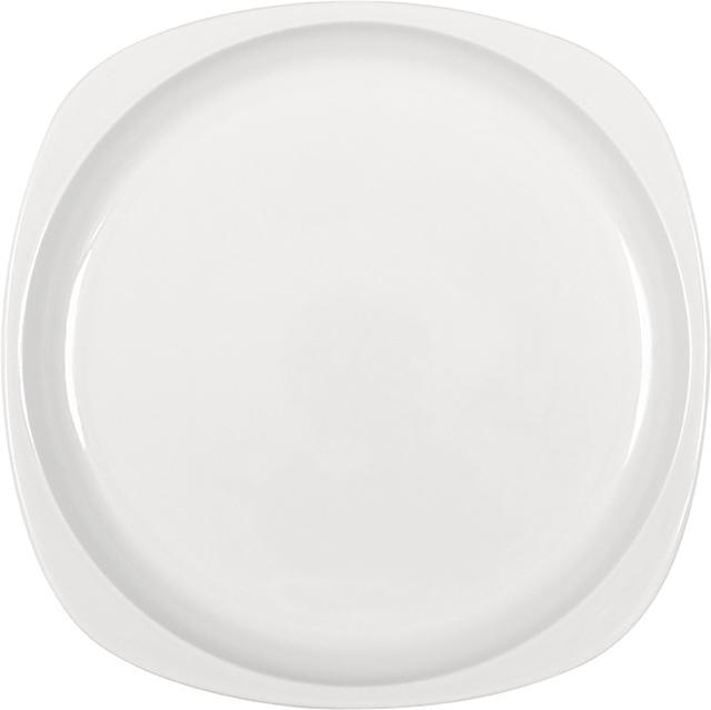 Bauscher Teller aus der Kollektion quadro, flach, eckig, 1-teilig, 23 cm, aus Porzellan