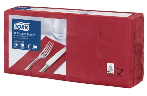 Tork Soft Lunchserviette Bordeauxrot Advanced Bordeaux