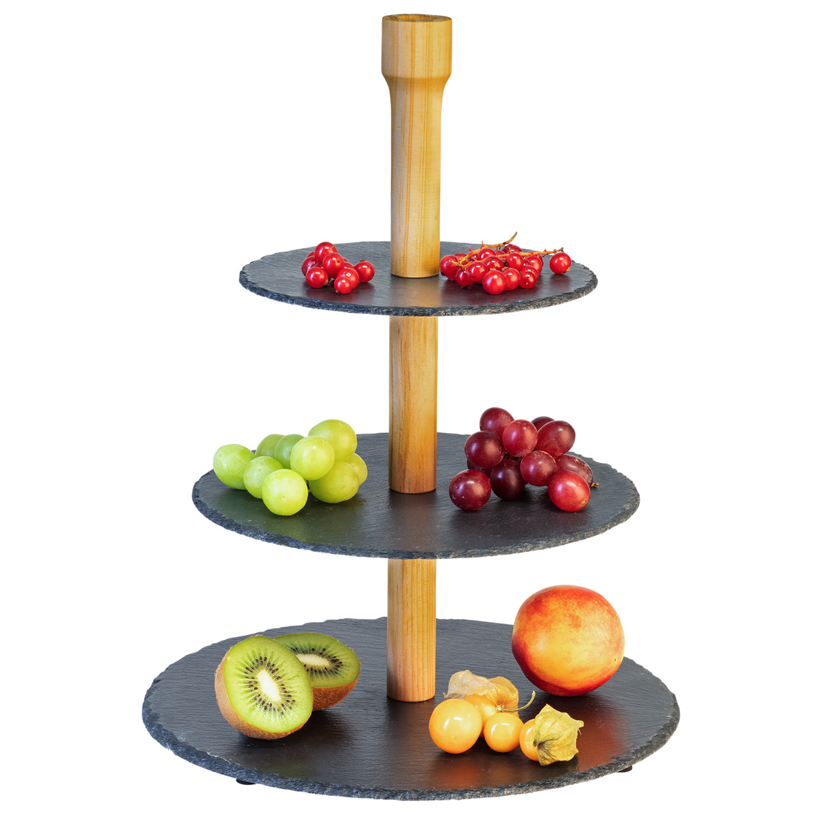 3-stufige Etagere »Tapas + Friends« + 100 Mini-Fingerfood-Sticks