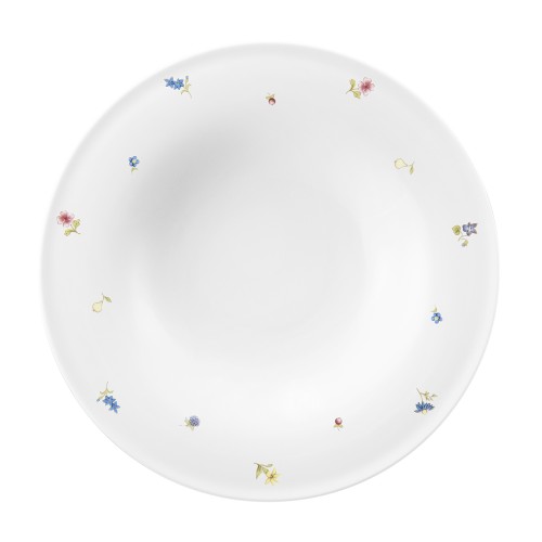 Seltmann Pastateller tief 27 cm, rund, Form: Community, Dekor: 57391 Streublume, hohe Kantenschlagfestigkeit, Made in Germany
