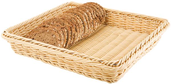 Gaspard FLECHTKORB GN-System - GN 1/2 - Polypropylen-Rattan - Farbe natur (ohne Inhalt) - Größe ca. 32,5 x 26,5 cm, Höhe 10,0 cm -