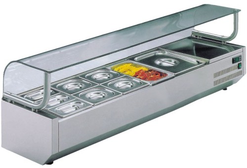 NEUMÄRKER Kühlvitrine Mach I - 46 Liter ohne GN-Behälter 1400x370x440 mm