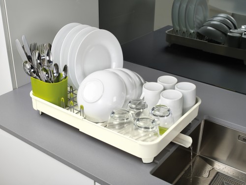Joseph Joseph Extend - Abtropfgestell mit Abtropfschale, ausziehbar - weiß/grün