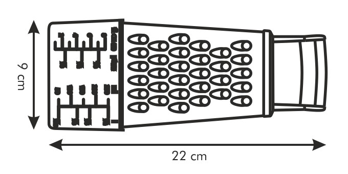 Reibe mit Messgefäß HANDY