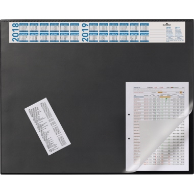 DURABLE Schreibunterlage Premium 65 x 52 cm (B x H) mit Folienauflage PVC schwarz