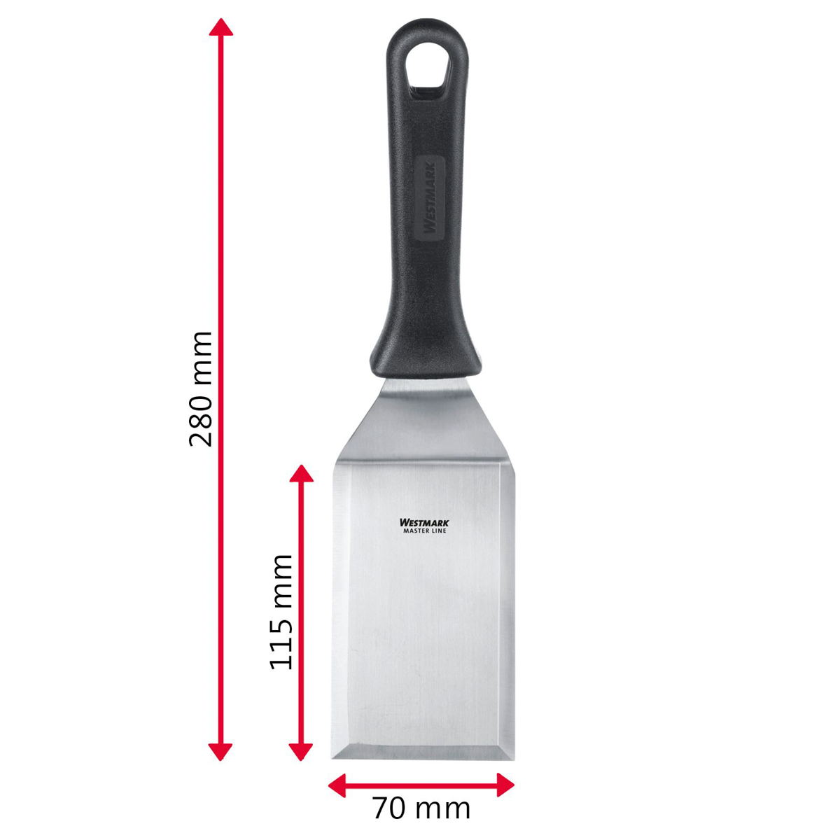 Fettabstecher/Bratenspatel »Master Line«, 11,5 x 7 cm, gewinkelt, starr