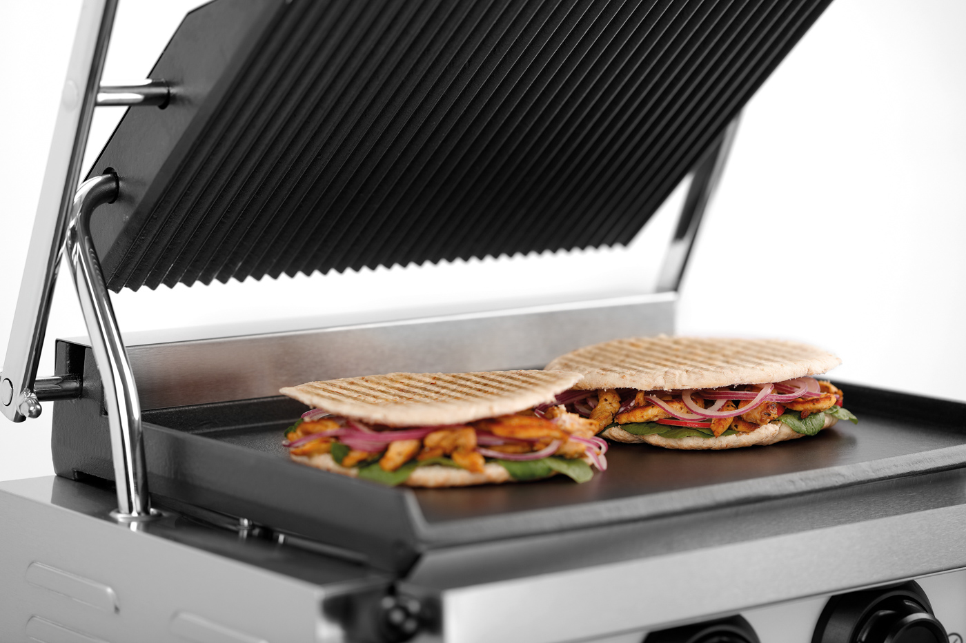 Bartscher Kontaktgrill "Panini-MDI" 1GR |Programmierung: - | Maße: 41 x 40 x 20,0 cm.Gewicht: 18,3 kg