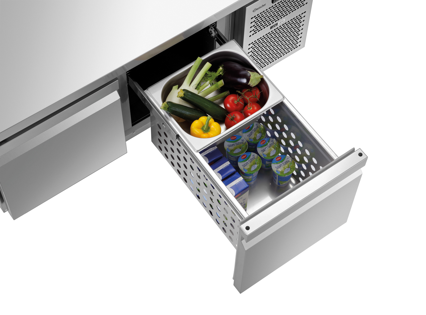 Bartscher Unterbaukühltisch S2-200 |Temperaturbereich bis: 8 °C | Maße: 120 x 66 x65,7 cm. Gewicht: 91,2 kg