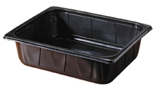 Duni PP-Schale 1/2 GN 325 x 265 x 80 mm Schwarz ungeteilt, 96 Stk/Krt (1 x 96 Stk)