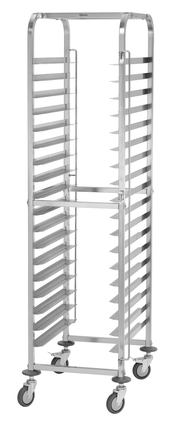 Bartscher Euronormwagen 18EN60400 |Eigenschaften: Je eine Behältersicherung anVorder- und Rückseite | Maße: 49 x 63 x 118,5 cm.