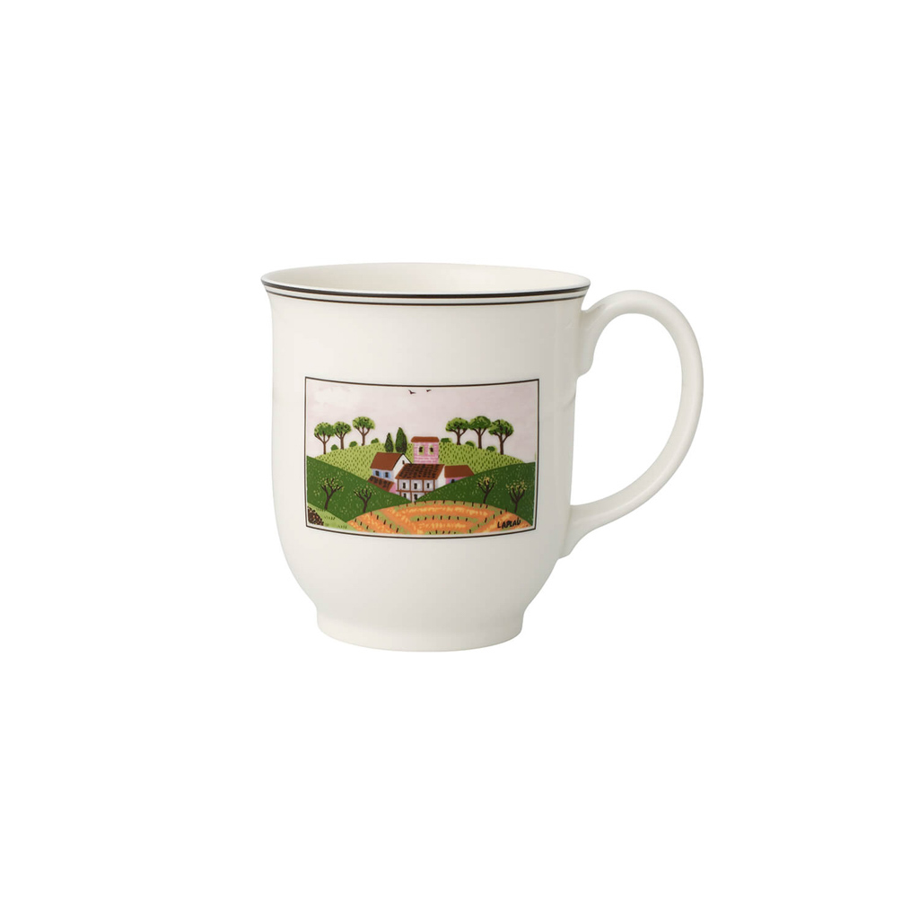 Villeroy und Boch Becher mit Henkel - Maße: 12,5 x 9,2 x 10 cm / Ser.: Charm & Breakfast Design Naif