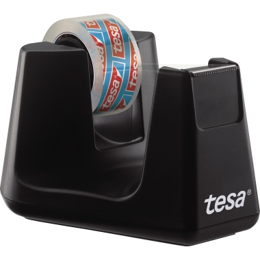 tesa® Tischabroller ecoLogo® Smart 19 mm x 33 m (B x L) inkl. 1 Rolle tesafilm® kristall-klar, 15 mm x 10 m (B x L) schwarz