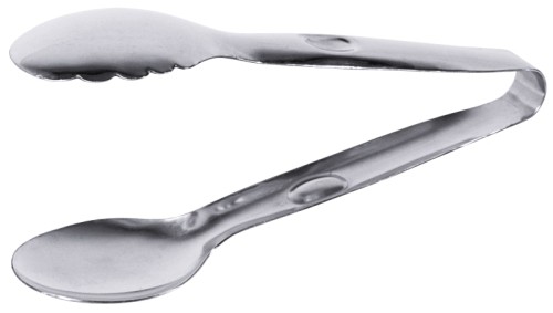 Salatzange aus Edelstahl, seidenmatt gebürstet, schwere Qualität Länge: 22 cm